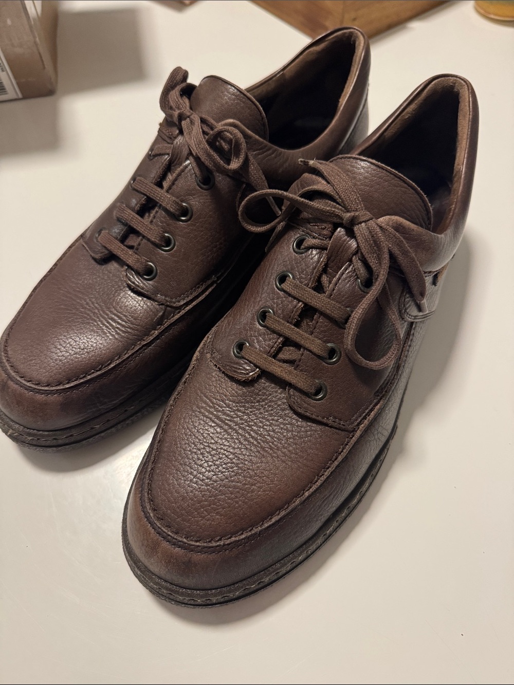 Mephisto Dark Brown Leather City Hikers Air Bag Shock Absorber Soles Size 11